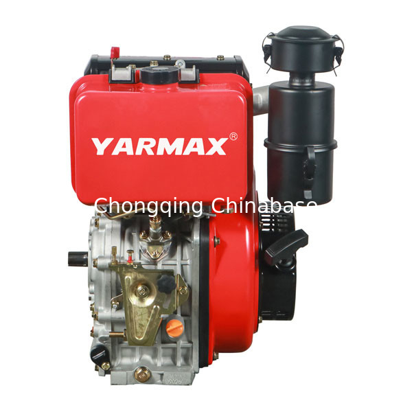 11.8HP 8.1kW محرك ديزل مبرد بالهواء اسطوانة واحدة 4 السكتة الدماغية 195F YARMAX محرك ديزل