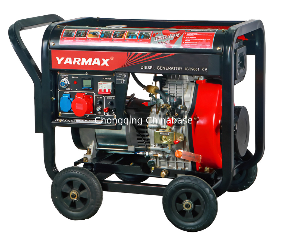 YM8700E DC12V 8.3A مولد ديزل محمول 6.5kW 6.0kW مولد ديزل
