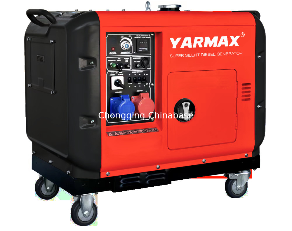 YM13800T مولد ديزل صامت محمول 9.6KW 10.4KW 1105FE أسطوانة واحدة
