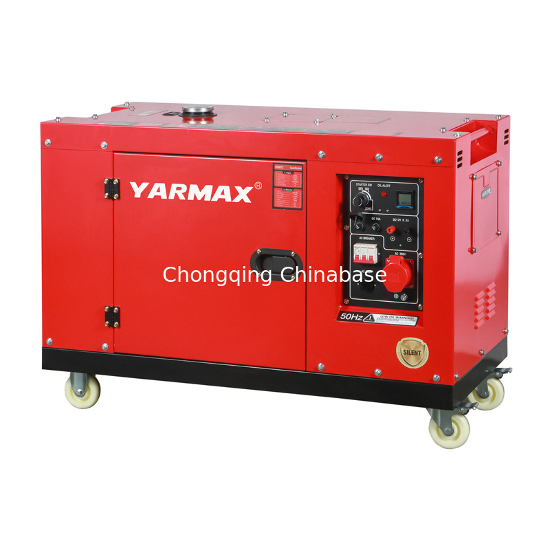 YM13800T مولد ديزل صامت محمول 9.6KW 10.4KW 1105FE أسطوانة واحدة