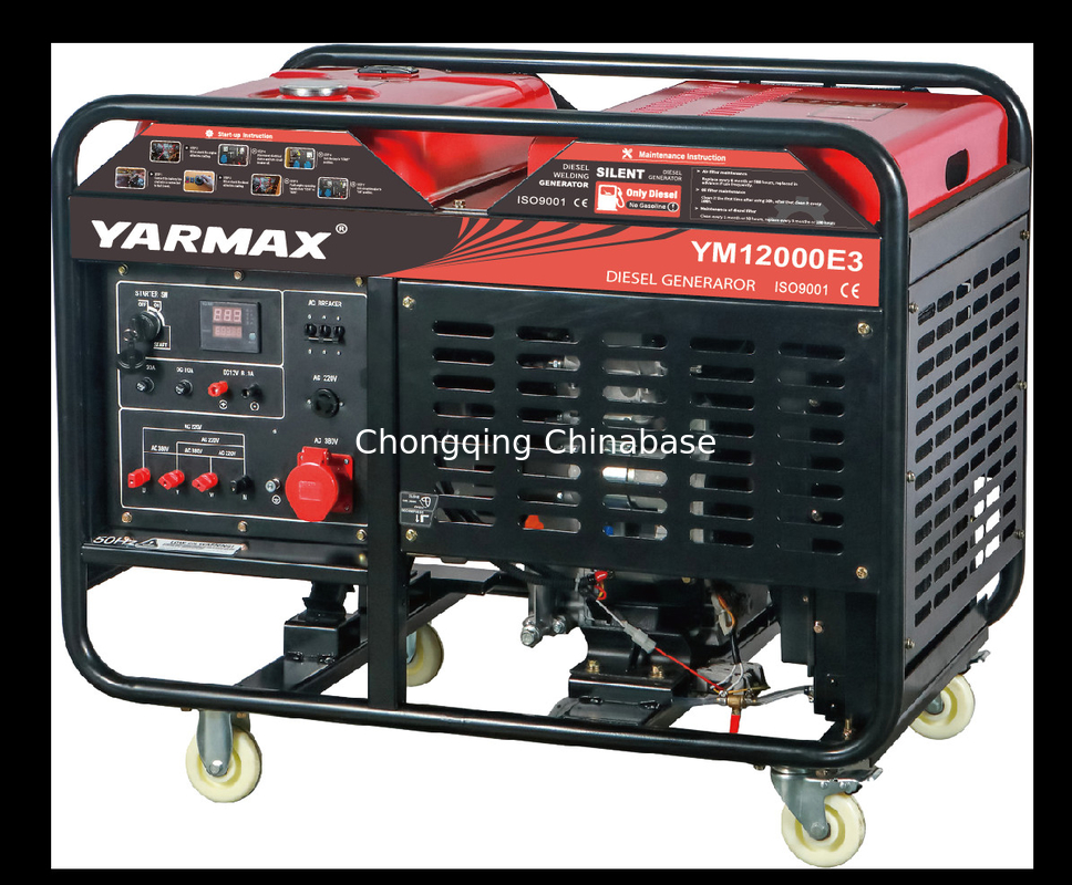 8.8KW 9.8KW مولد ديزل محمول مفتوح YM12000E YM2V80 مبرد بالماء